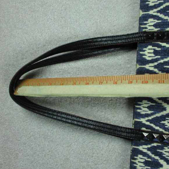 Label Rachel Roy Tote Large Blue and Black faux Leather - Picture 16 of 16